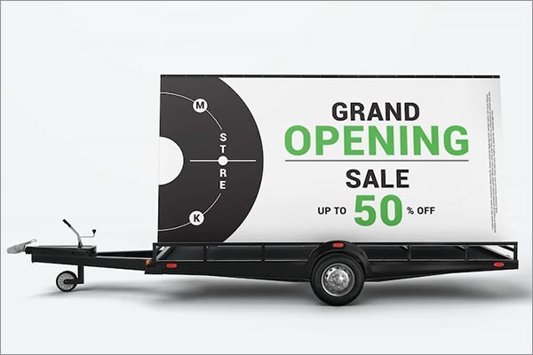 Mobile Billboard Advertising Mockups | Photoshop Free & Premium Mobile Billboard Advertising Mockup Templates